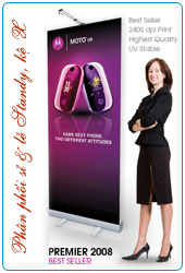 Nhà phân phối standy kệ X, giá X, Banner cuốn, khung quảng cáo số 1